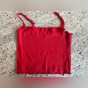 Pacsun Top Women’s Red Cropped Cami Tank Top Ribbed